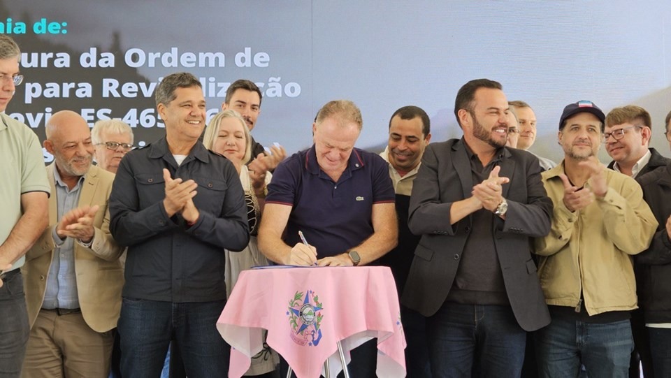 05.07.2025 - Governo do Estado autoriza obras de revitalização de rodovia em Domingos Martins