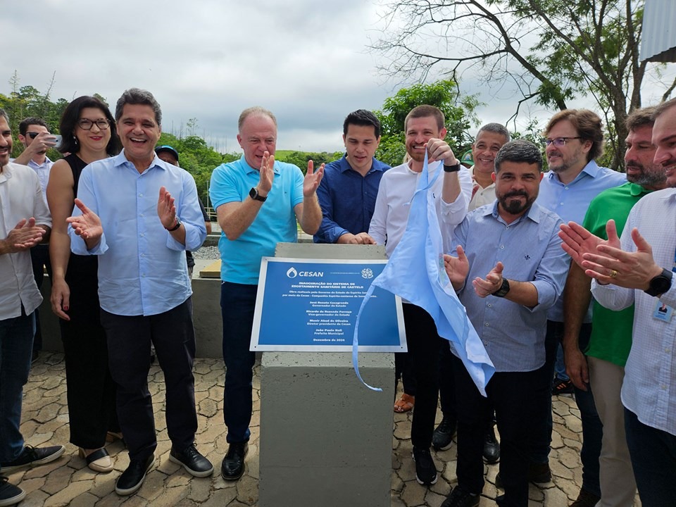 05.12.2024 - Governo inaugura obras de melhoria do Sistema de Esgotamento Sanitário de Castelo|||Fotógrafo:Hélio Filho/Secom-ES