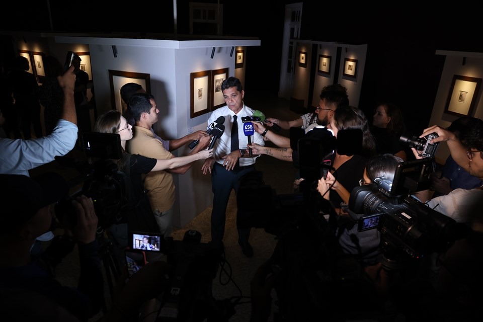 14.04.2026 - Governador anuncia prorrogação da exposição de Rembrandt no Palácio Anchieta|||Fotógrafo:Hélio Filho/Secom-ES