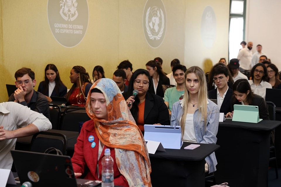 16.09.2024 - Jovens capixabas simulam acordo da ONU para questões climáticas na MiniCOP|||Fotógrafo:Helio Filho - Governo/ES 