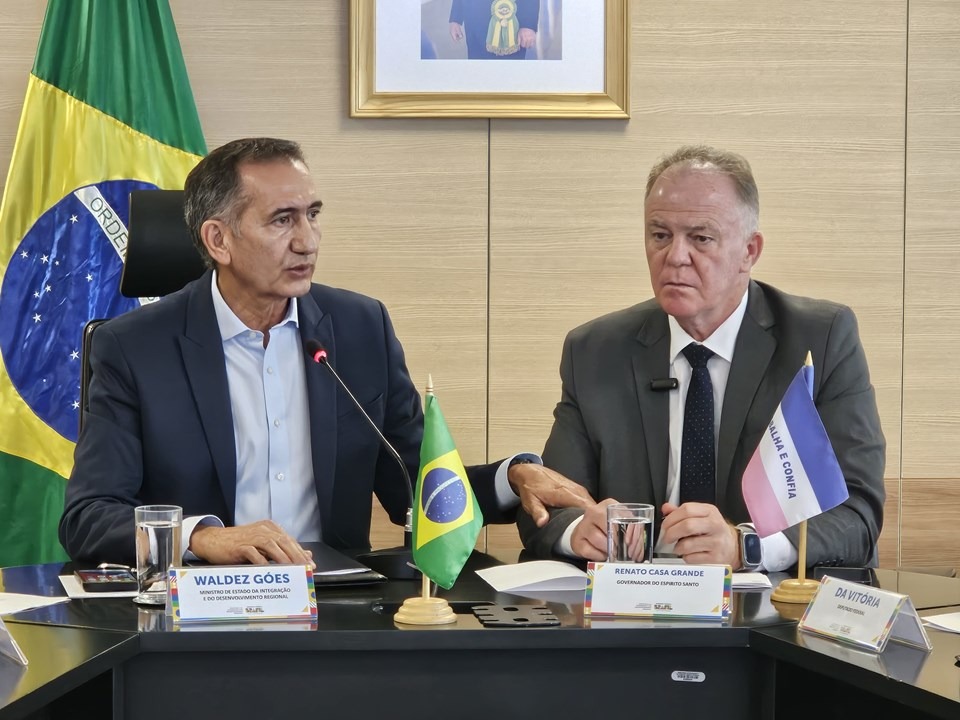 26.03.2024 - Plano de reconstrução do ES apresentado por Casagrande em Brasilia ao ministro Waldez Goes|||Fotógrafo: Giovani Pagotto/Governo-ES