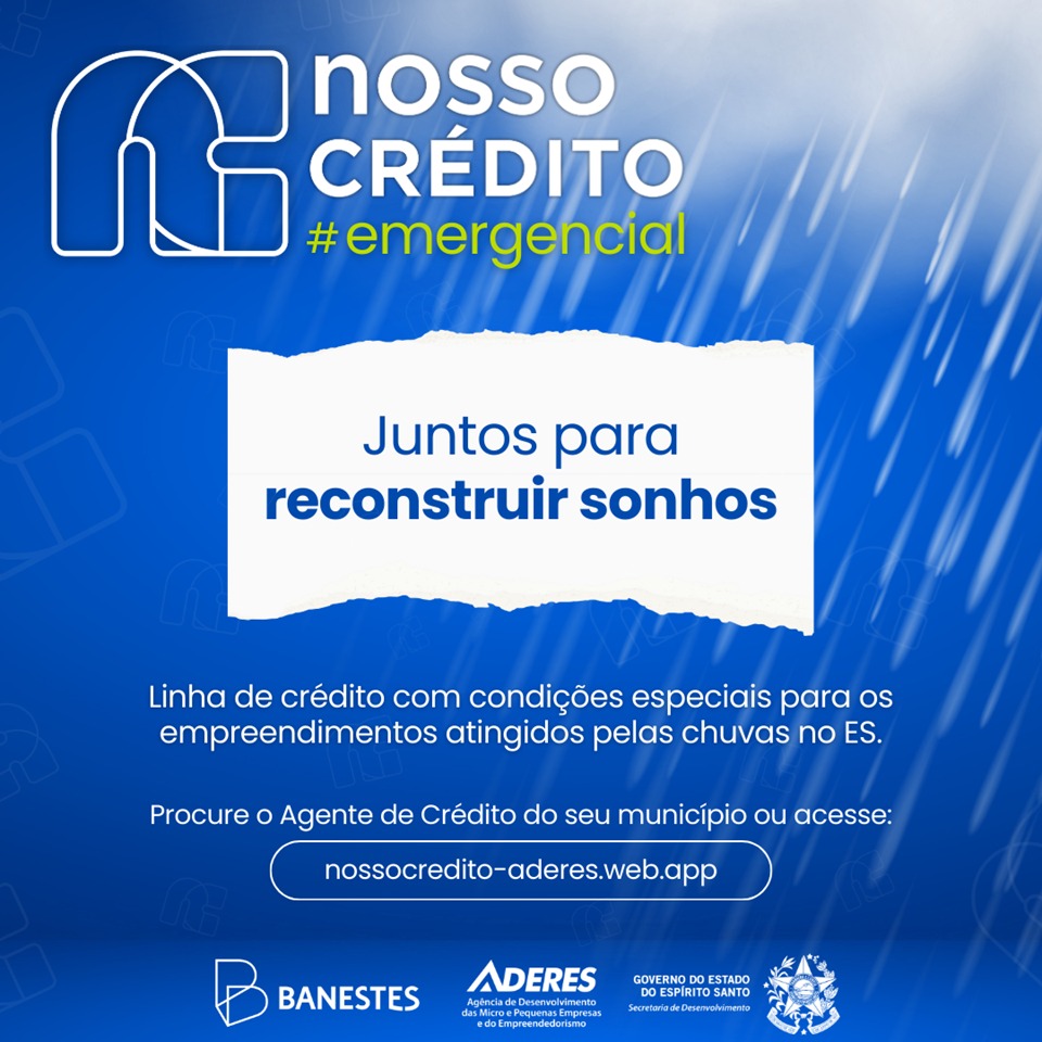 27.03.2024 - Arte crédito - Banestes - Aderes - para chuvas