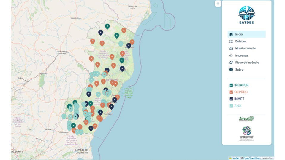31.10.2024 - Incaper disponibiliza primeiro sistema de dados meteorológicos em tempo real do Espírito Santo